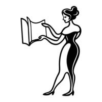 One Page at a Time A Womans Reading Ritua vector