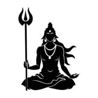 Shiva in Shadows A Symbol of Strength and Tranquility vector