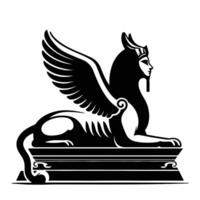 The Winged Sphinx Guardian of Forbidden Knowledge vector