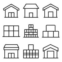 house icon set design on a white background vector