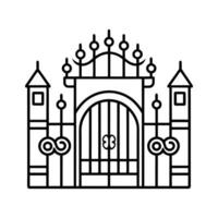 an illustration of a gate with a gate and a gate vector