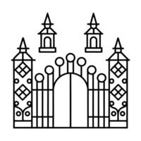 gate with gate and gate icon illustration design vector