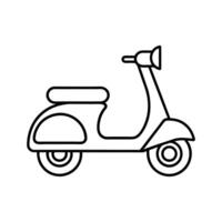 a scooter is shown in a line drawing vector
