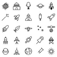 space icons set set design on a white background vector