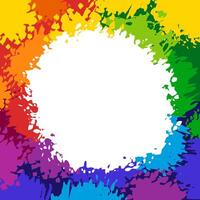 Colorful frame with round empty place for text vector