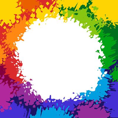 Colorful frame with round empty place for text