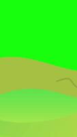 Spring Field Landscape With Cloud And Sky Blue Over Forest Trres On Vertical On Greenscreen Background 2D Cartoon Animation video