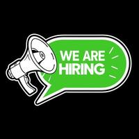 We are hiring post logo vector