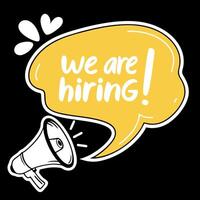 We are hiring - job fair vector