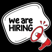 We are hiring - logo vector