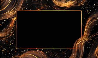 Luxury Black and Gold Abstract Background with Frame vector