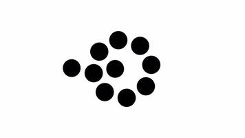 Creative dot animated loading of rotating motion graphic alpha channel loop design video