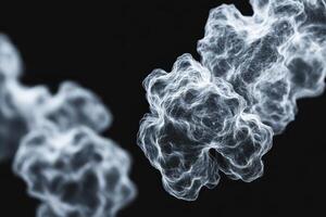 Smoke is seen in the air in this photo