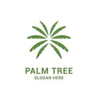 palm tree logo design concept idea label circle vector