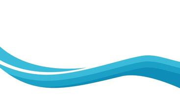 waves blue abstract background design template banner vector