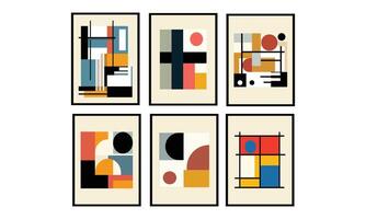Bauhaus abstract background vector