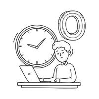 An illustration of letter O stand for Overtime beside it vector