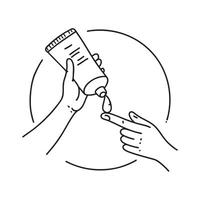 A tube of ointment with a small amount squeezed onto a fingertip vector