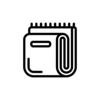 Presenting Stylish Black and White Folded Towel Icon Design Concept vector