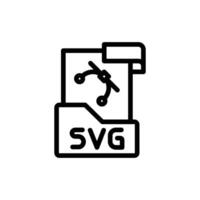 Svg File Icon Representing Graphics and Scalable Image Format vector