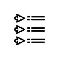 Navigating Content Simple List Icon for Website Menu Design vector