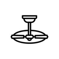 Ceiling Fan Illustration with Three Blades in Minimalist Design vector