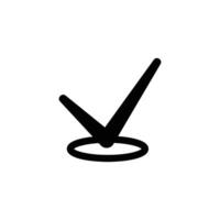 Isolated Black Check Mark Graphic Icon on White Background Design vector
