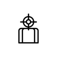 Targeting User Icon Shows Aiming Concept, Focus, and Precise Selection vector