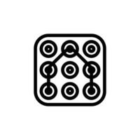 Mobile Security Pattern Lock Graphic for Smartphone Access and Protection vector