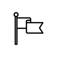 Simple Flag Icon Illustration for Map Location or Achievement vector