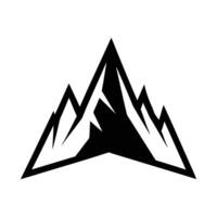 Mountain Icon with Long Shadow.Mission glyph solid icon. Solid icon that can be applied anywhere, simple, pixel perfect and modern style.Mountain Icon on Black and White Backgrounds vector