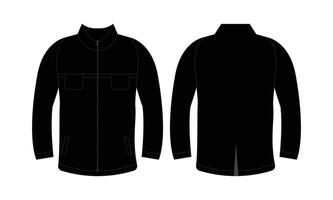 Mens suit design. Fashion . Flat technical drawing for presentation display. vector