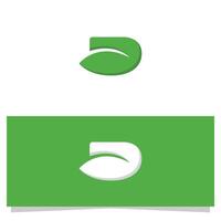 Green Leaf Logo Design with Simple and Minimalist Style Inspiration vector