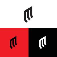 Abstract Curved Lines Icon with White Red and Black Background vector