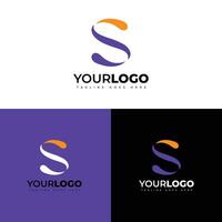 Creative Letter S Logo Design with Modern Style in Multiple Backgrounds vector