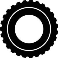 Gear Icons - Black and Outline Design Elements vector