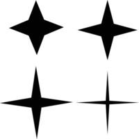 Minimalist Set of Black Star Icons- Perfect for Creative Designs and Graphics vector