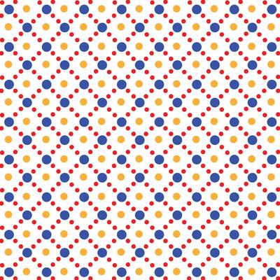 Dynamic Red and Blue Polka Dot Pattern