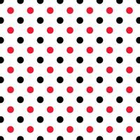 Vibrant Black and Red Polka Dot Pattern vector