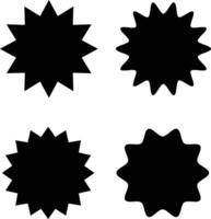 Abstract Black and White Set Shape Graphic. vector