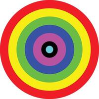 Vibrant Circular Colorful Target Design vector