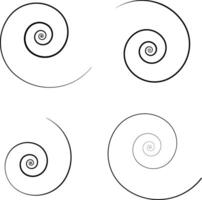 Abstract Spiral Line Art Design vector
