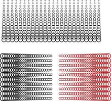 Stylized Pattern of Circular Shapes in Black and Red vector