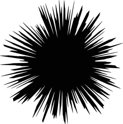 Dynamic Black Burst Graphic - Eye-Catching Design Element