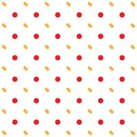 Playful Polka Dot Pattern. Red, and Yellow Shapes vector