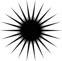 Stylized Black Sunburst Graphic - Eye-Catching Design Element vector