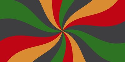 Abstract shape background, red, yellow, green, black artistic design. Juneteenth concept geometric pattern. vector
