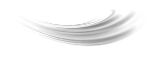 Grey wind line element. Light gris curve speed effect. Air stream flow wavy motion trace. Wind blow wave concept. Swoosh and swirl stripe path design illustration. Grey swoosh form vector
