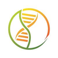 DNA Helix And Leaf Line vector