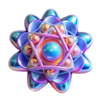 elegant contemporary A quantum computer core emitting a complex pattern of light, abstract, vibrant colors, scientific visualization style high resolution png